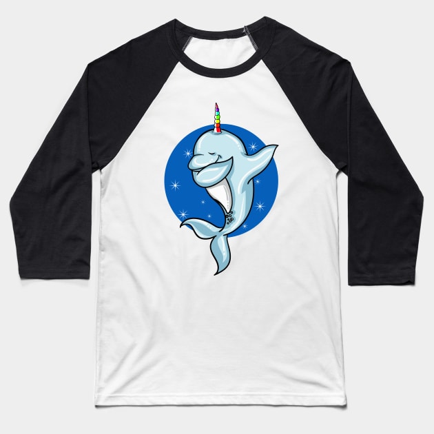 'Dabbing Unicorn Narwhal' Funny Dabbing Animal Gift Baseball T-Shirt by ourwackyhome